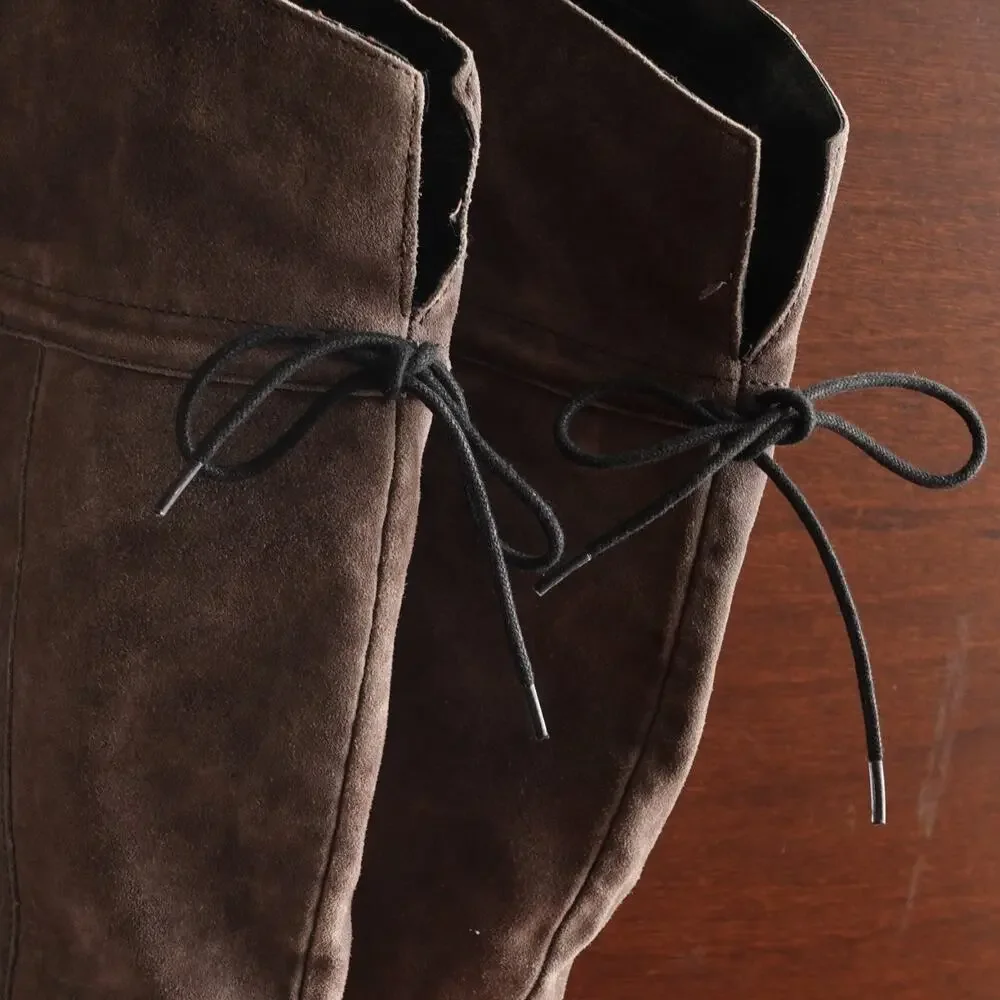 Born Boots Womens SZ 8M Brown Gray Gallinara Over The Knee Suede Coastal Cowgirl